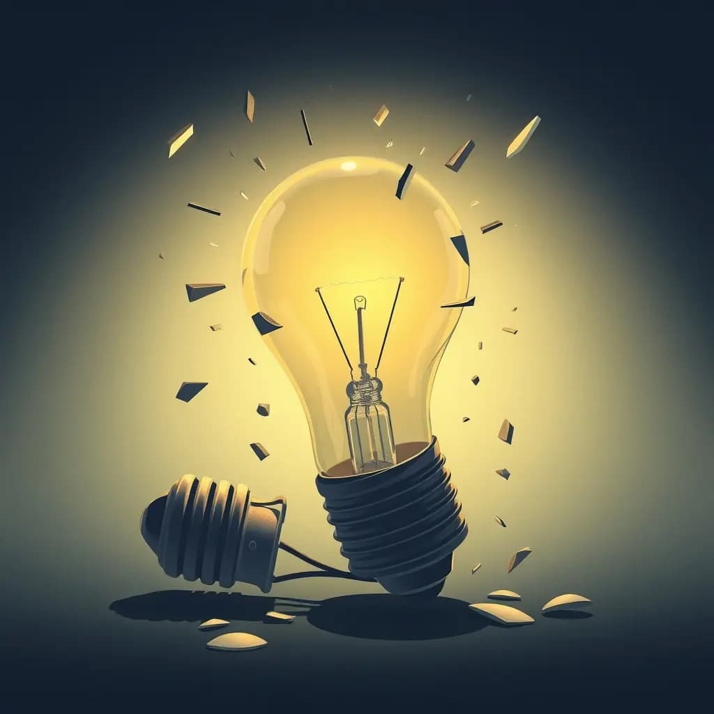 Dream illustration: Lightbulb shattering