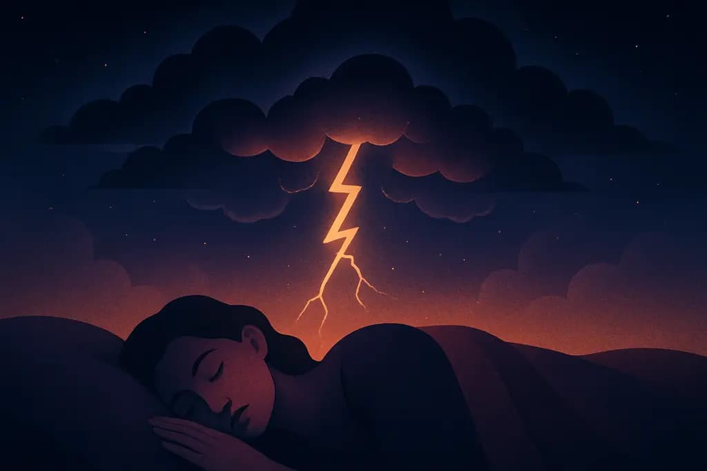 Dream illustration: Lightning strike or thunderstorm dream