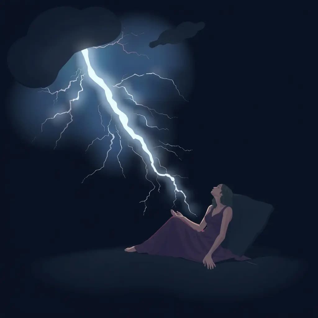 Dream illustration: Lightning striking you
