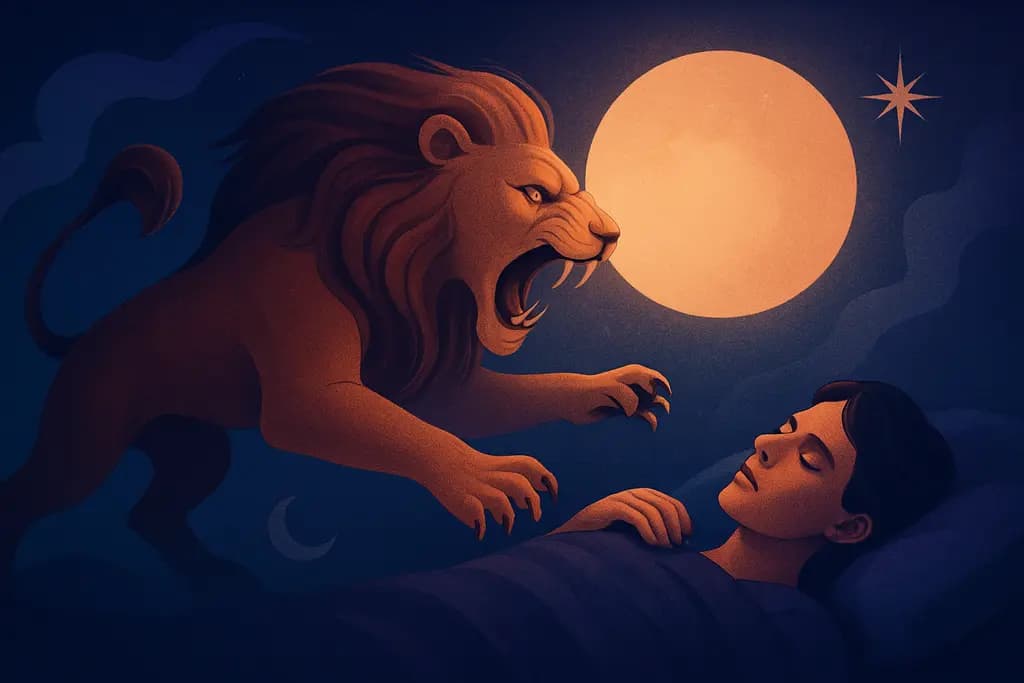 Dream illustration: Lion Attack