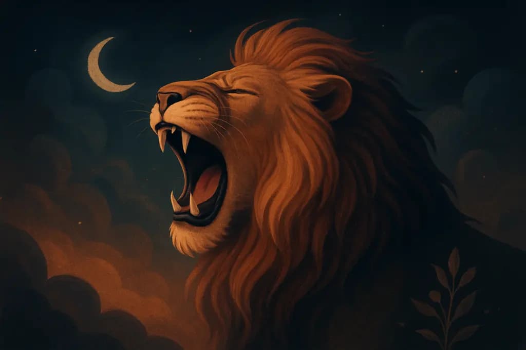 Dream illustration: Lion roaring