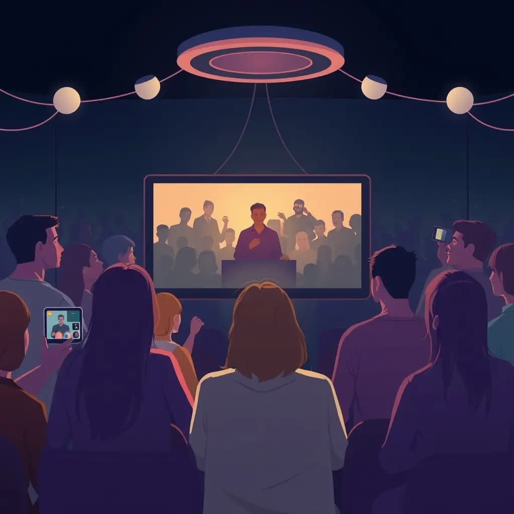 Dream illustration: Livestream filled with strangers