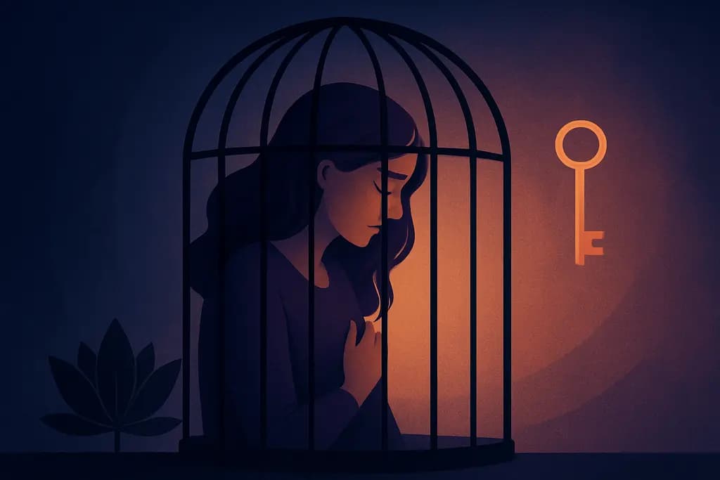Dream illustration: locked in a cage dream meaning