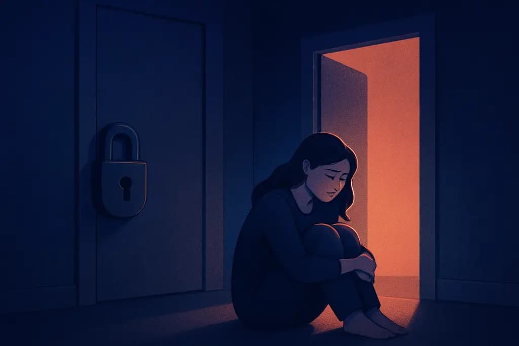 Dream illustration: Locked inside a room dream