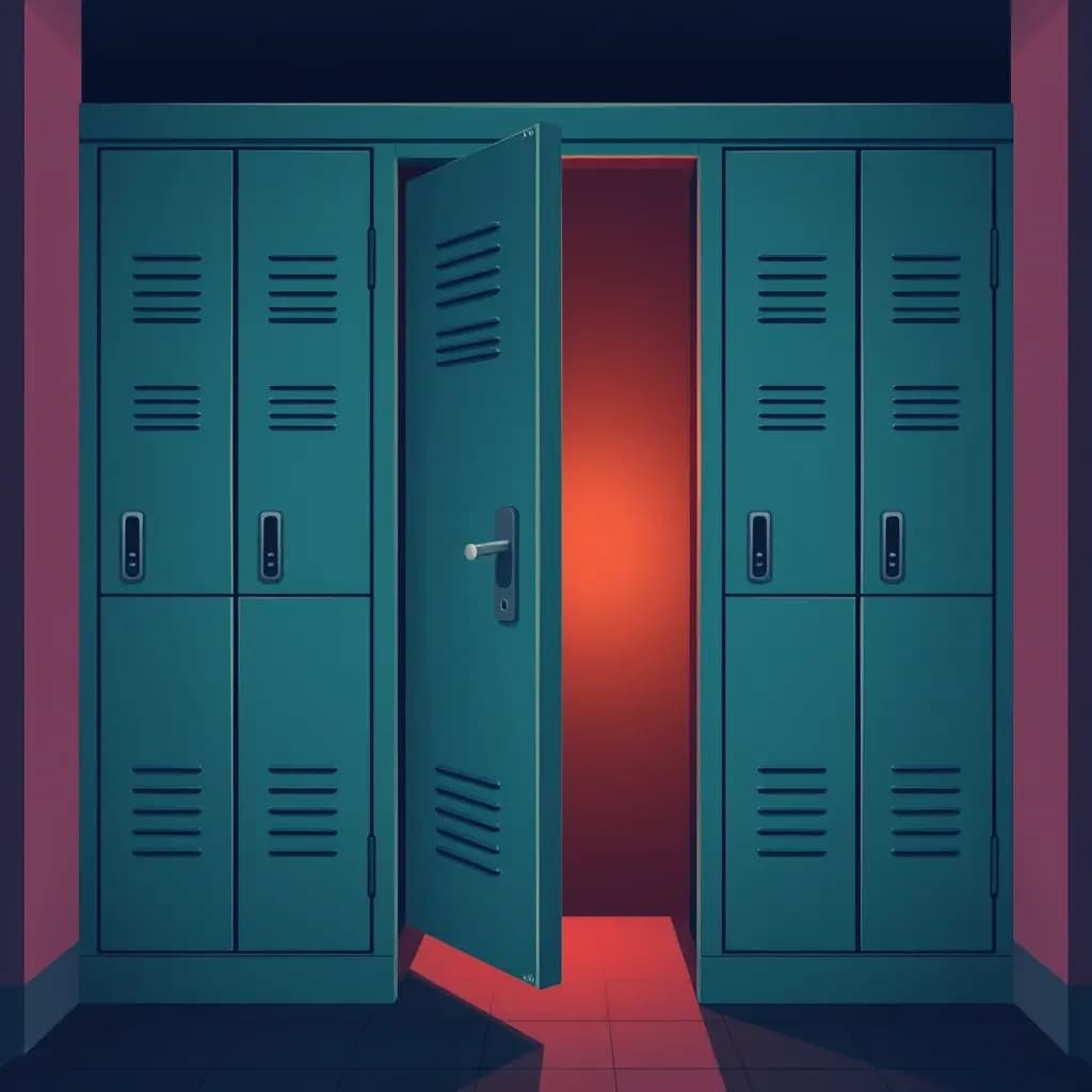 Dream illustration: Locker door jammed