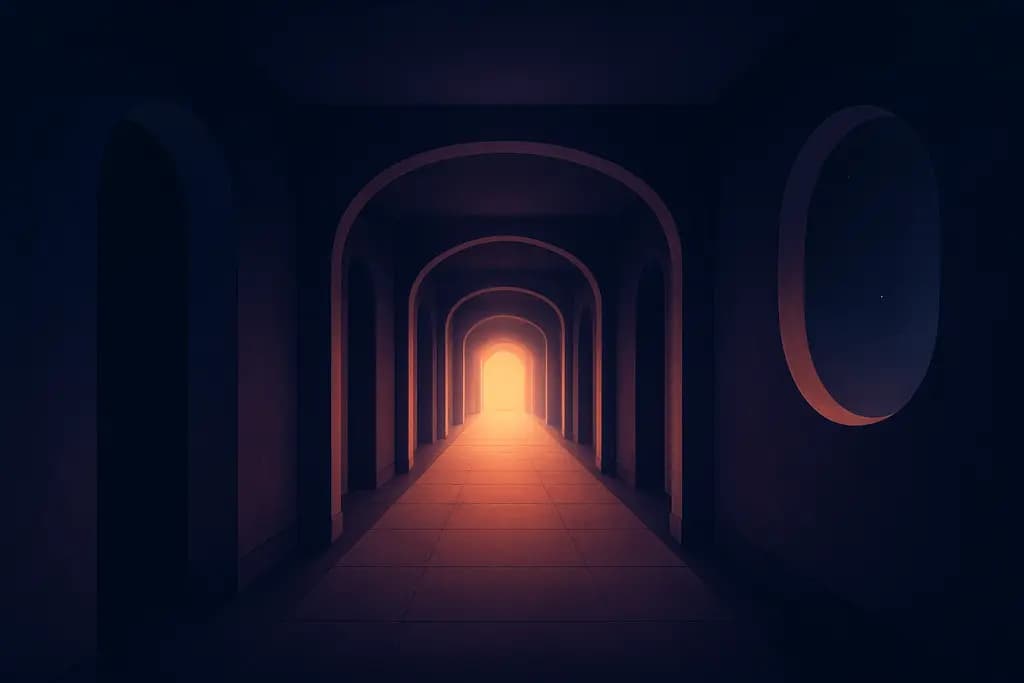 Dream illustration: Long, empty corridor
