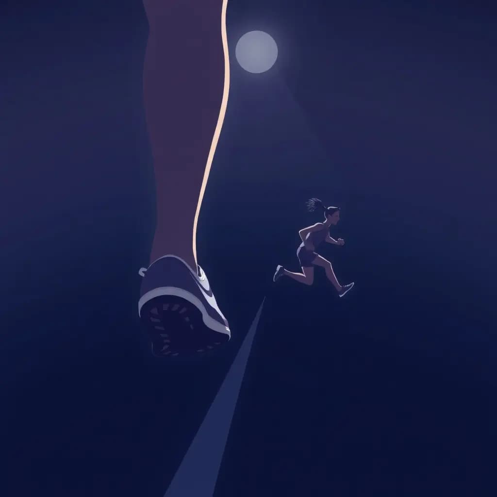 Dream illustration: Losing shoes during race