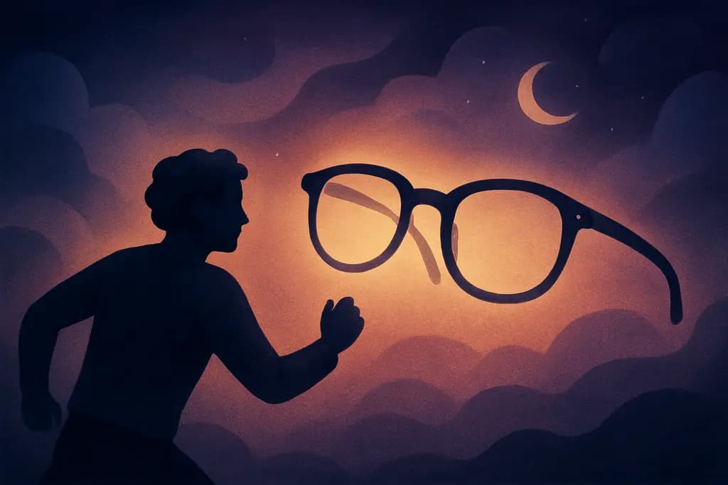 Dream illustration: lost eyeglasses chasing me dream