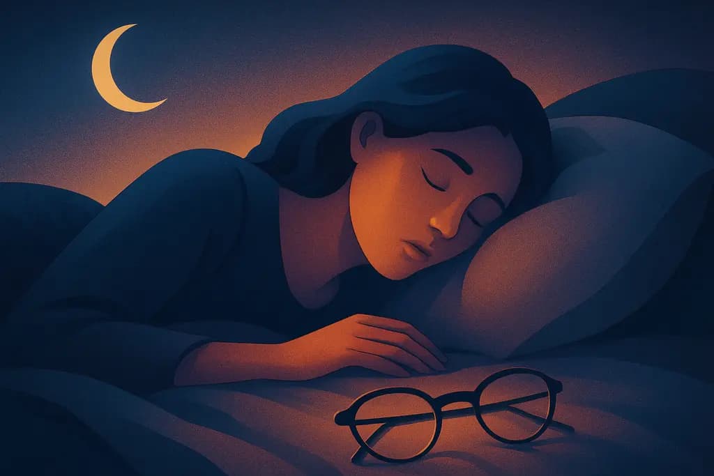 Dream illustration: lost eyeglasses in bed dream
