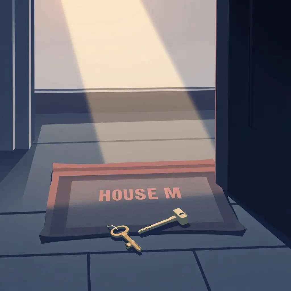 Dream illustration: Lost house key under mat