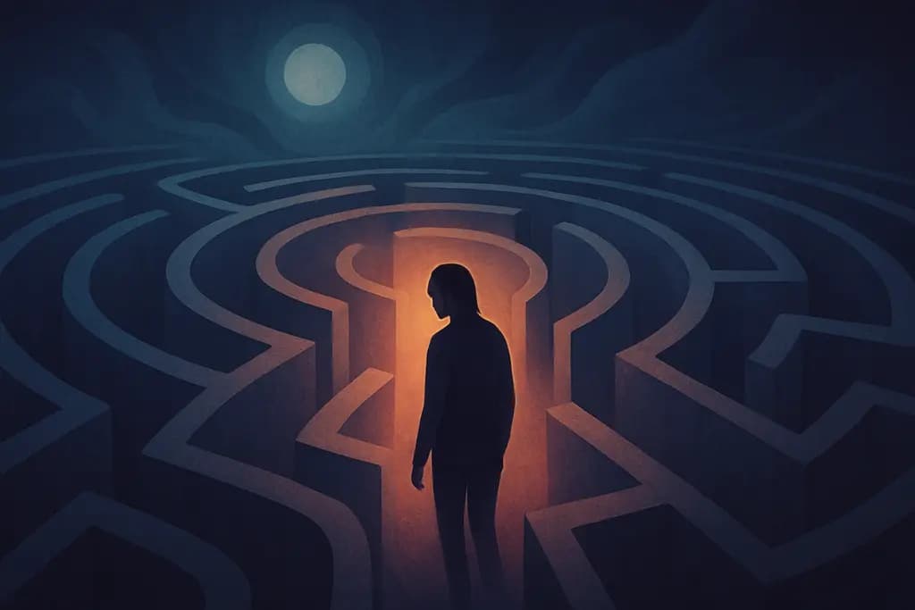 Dream illustration: Lost in a labyrinth