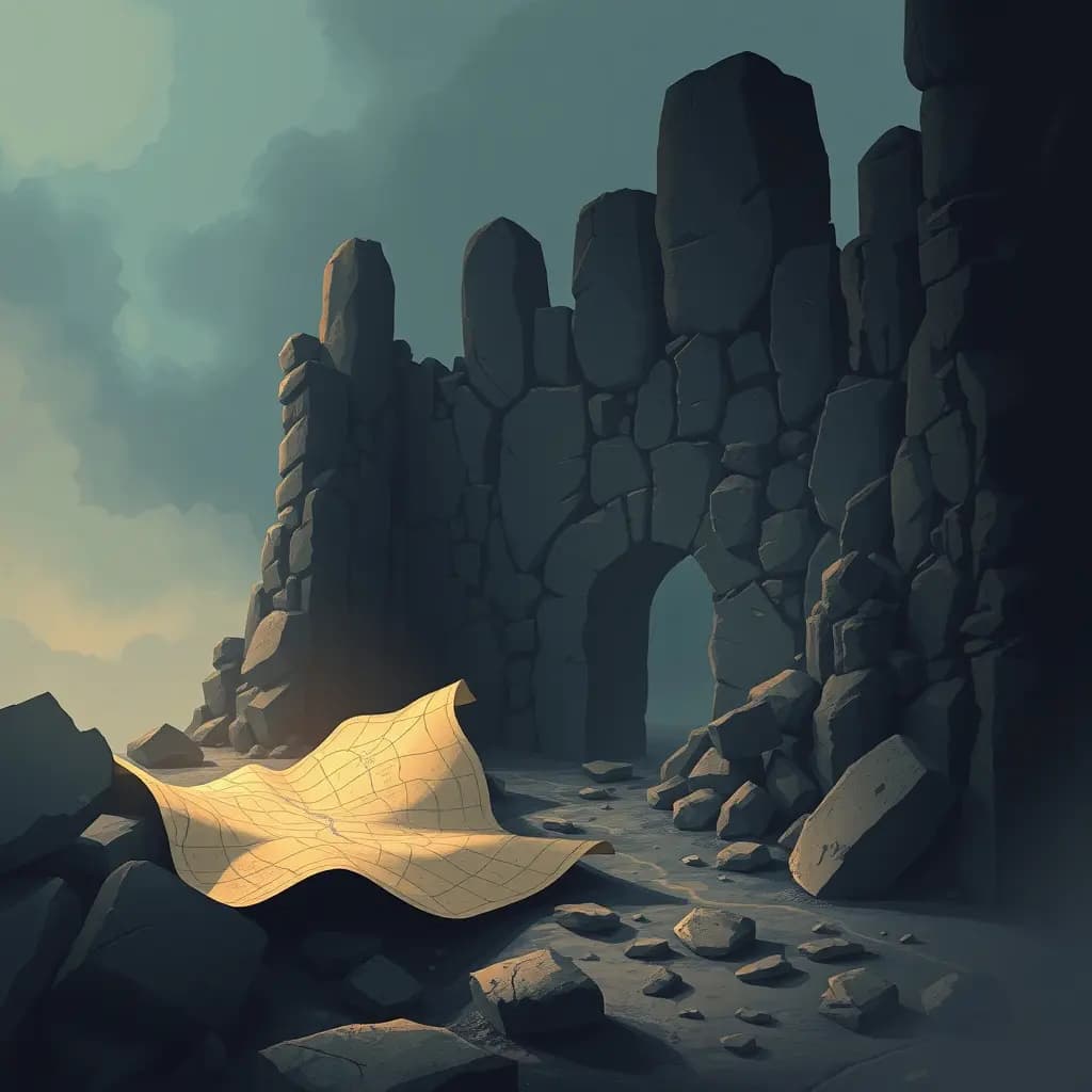 Dream illustration: Lost map leads to ruin