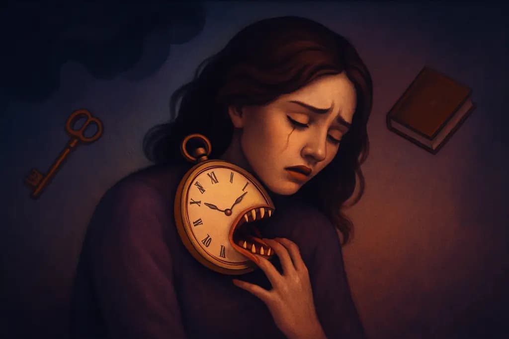 Dream illustration: lost objects biting me
