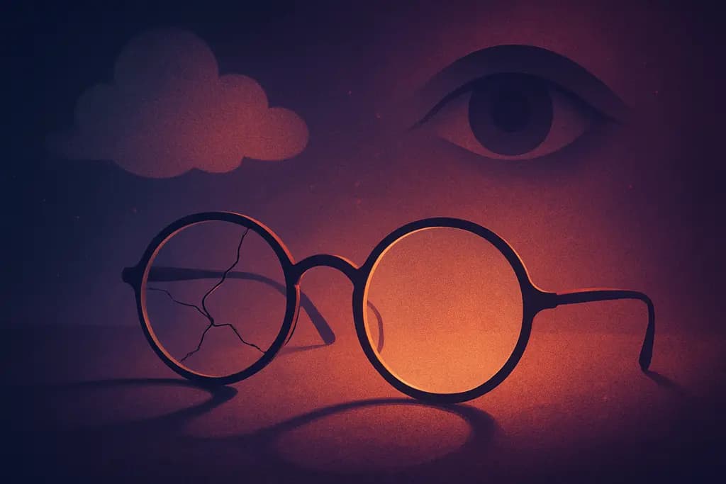 Dream illustration: Lost or broken eyeglasses
