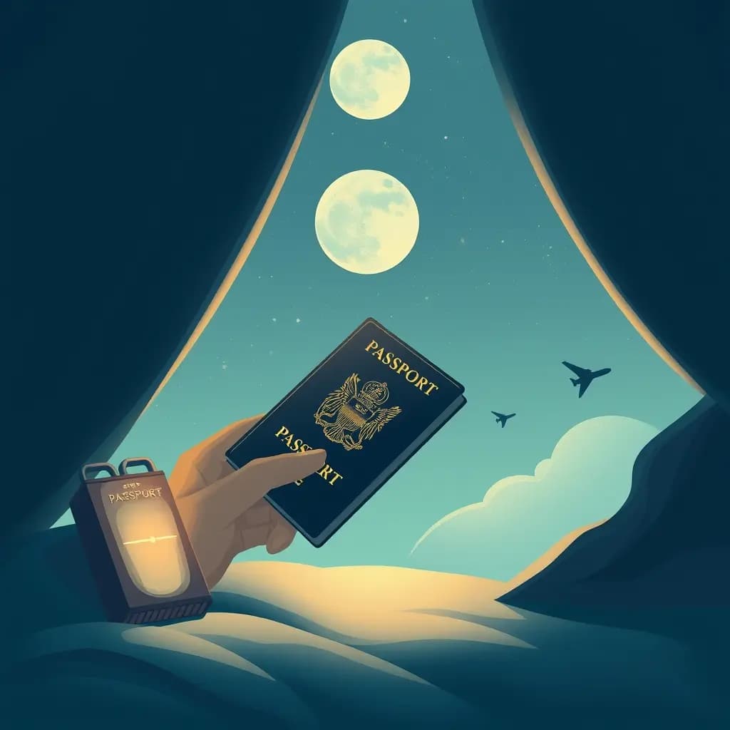 Dream illustration: Lost passport before travel