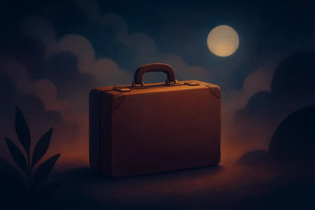 Dream illustration: Lost suitcase or luggage