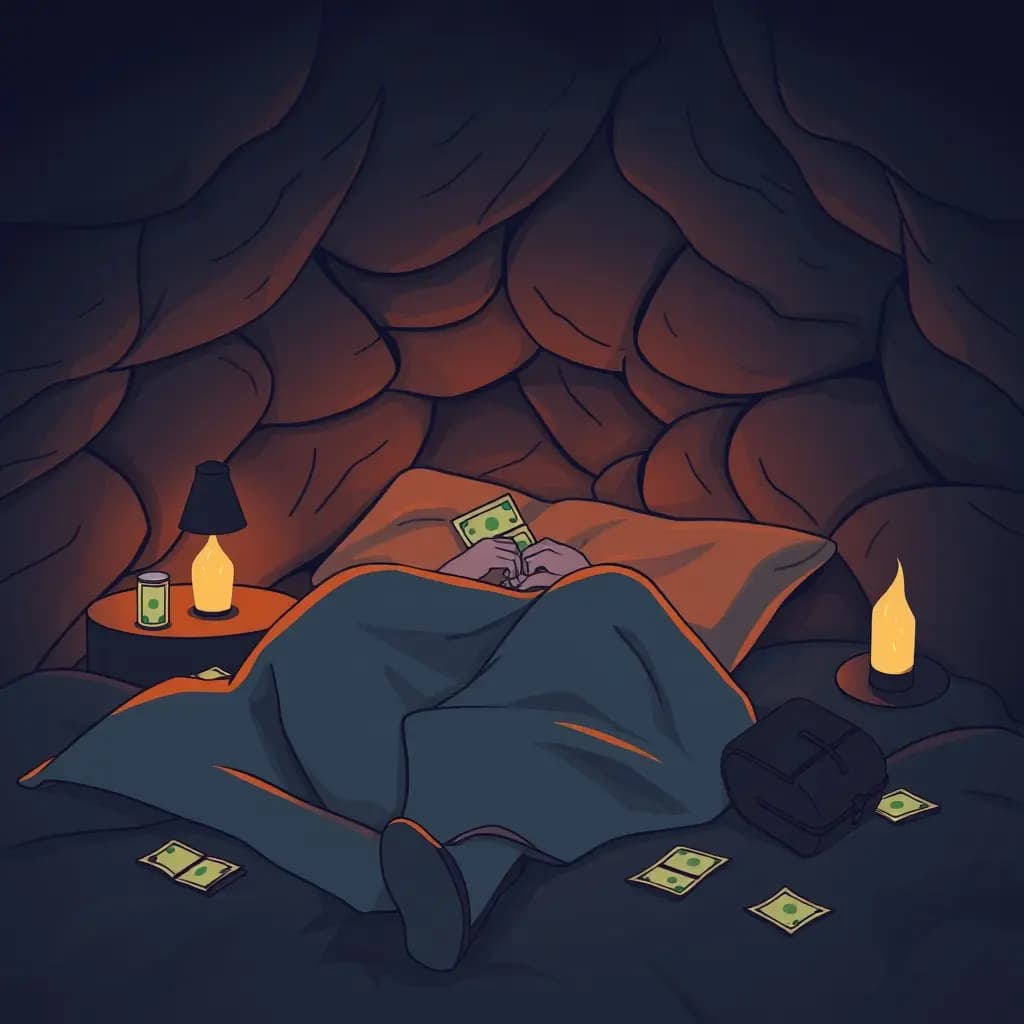 Dream illustration: Lost with no money