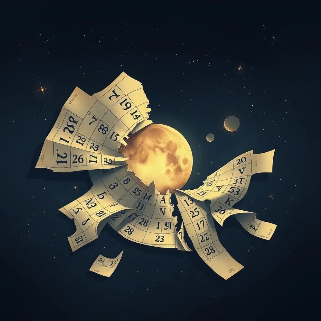 Dream illustration: Lunar calendar shredded