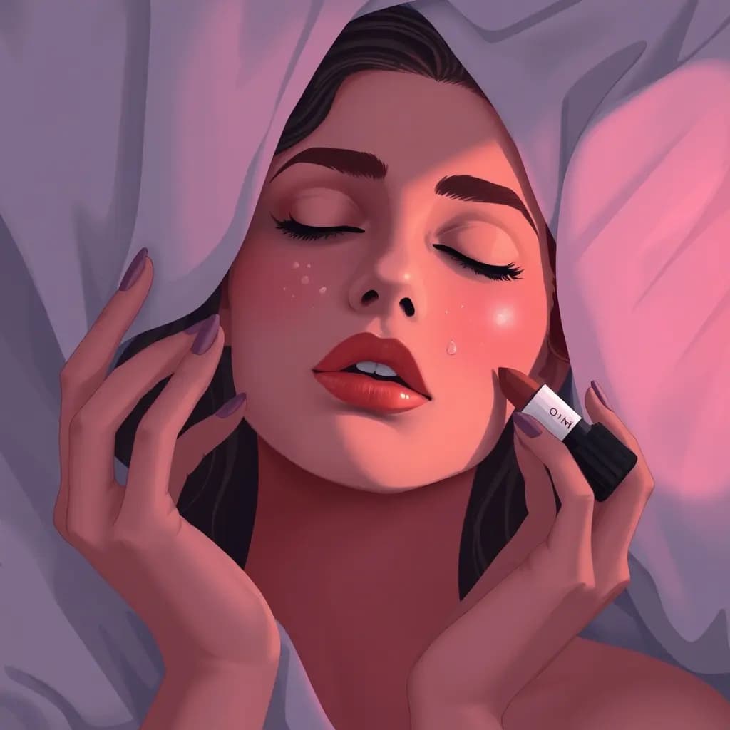 Dream illustration: Makeup disappearing from face
