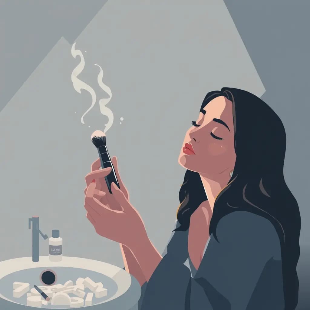 Dream illustration: Makeup won't wash off