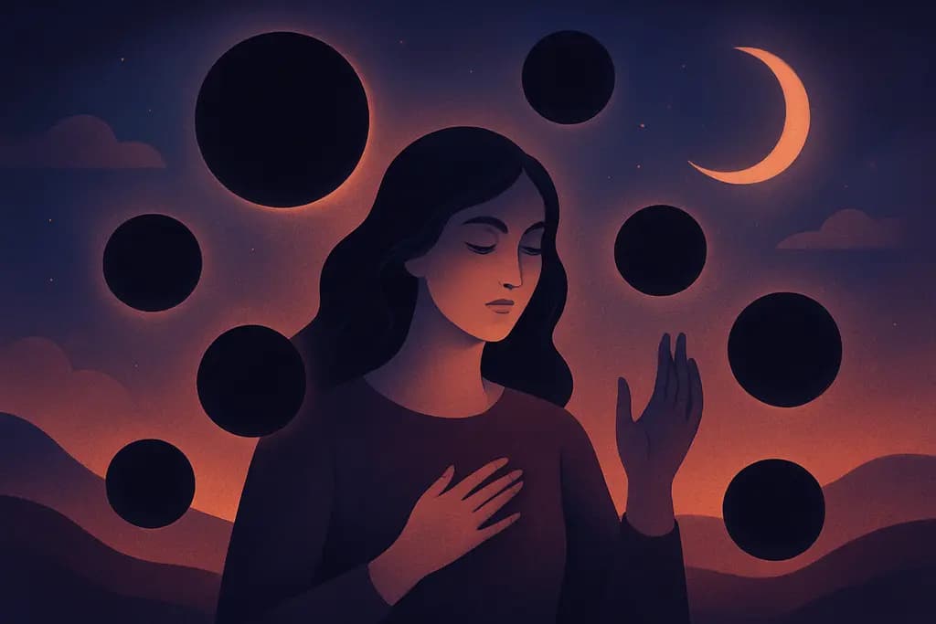 Dream illustration: many black voids in a dream meaning