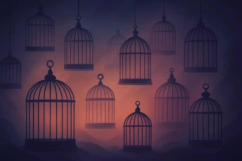 Dream illustration: many cages dream meaning