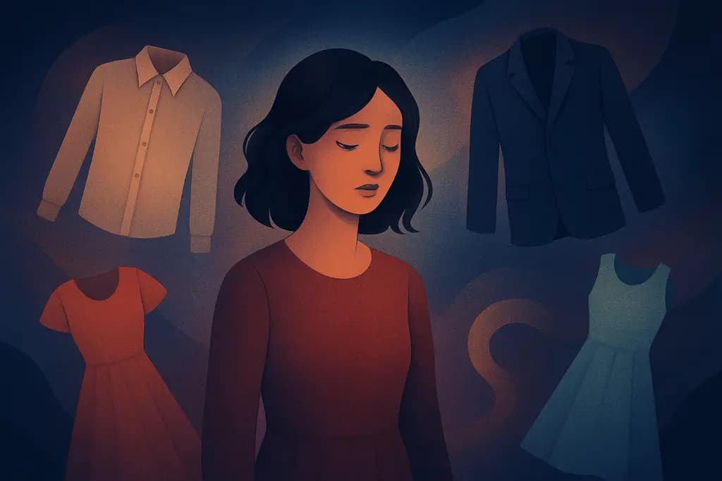 Dream illustration: many clothes that keep changing style dream