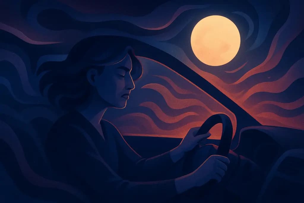 Dream illustration: many dream about driving out of control