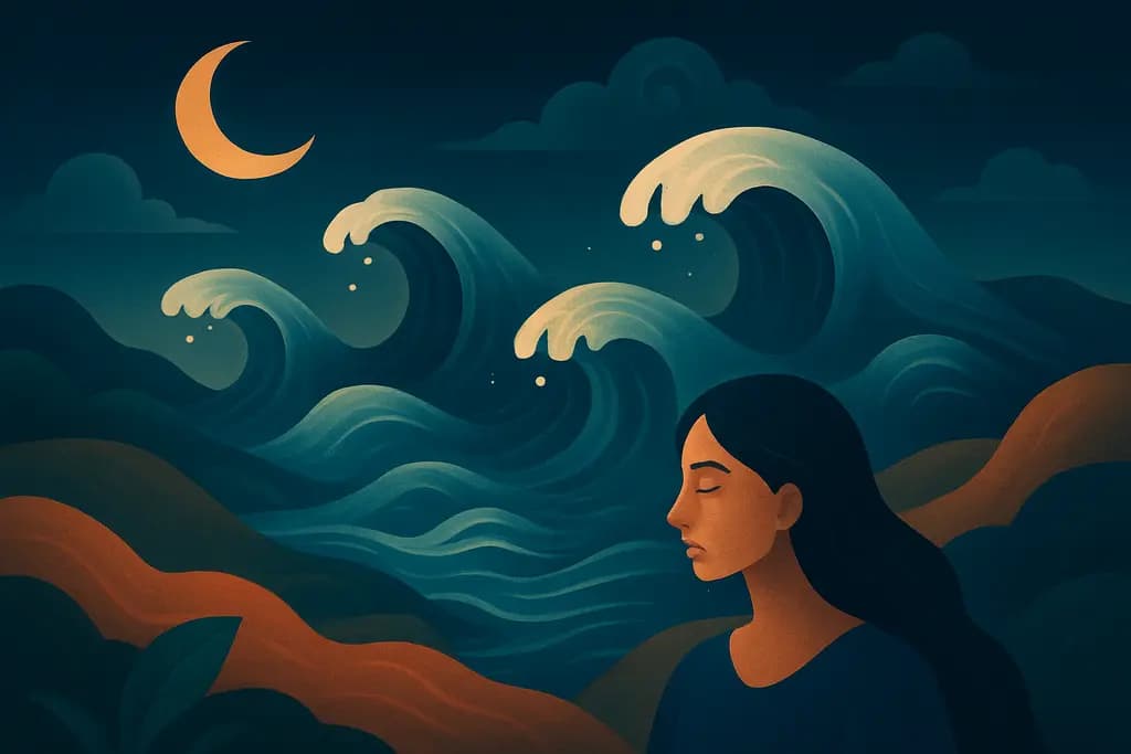Dream illustration: many flash floods dream