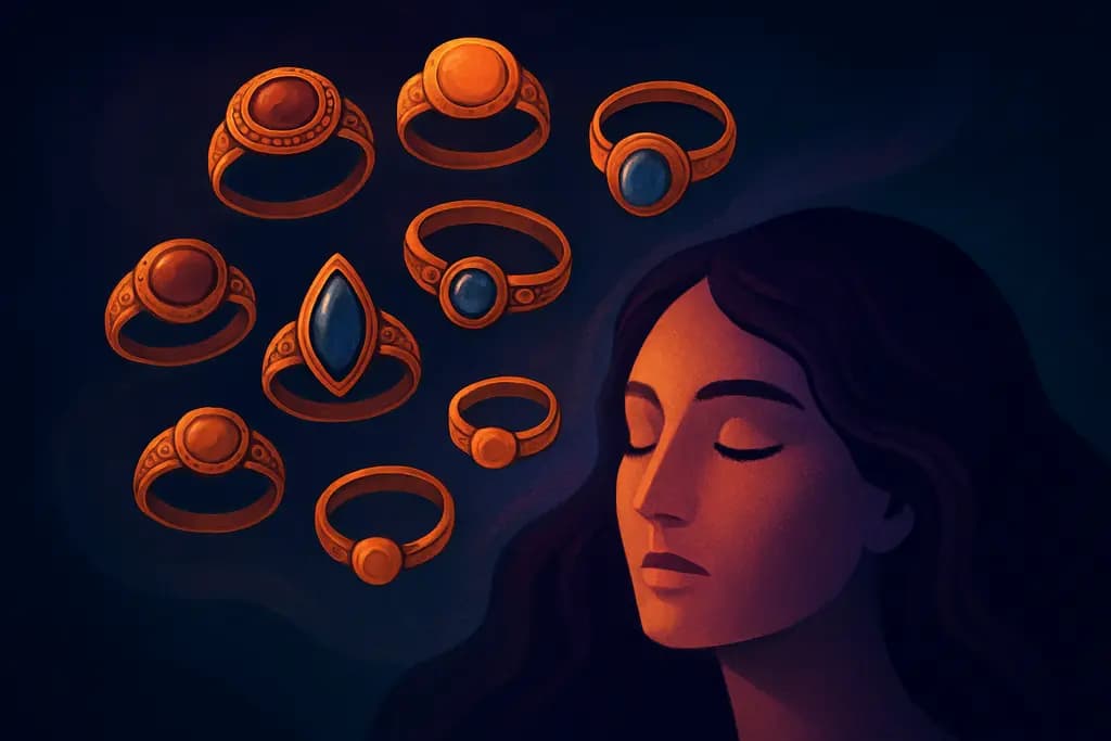 Dream illustration: many heirloom rings