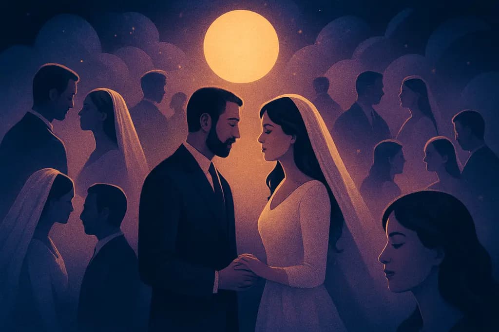 Dream illustration: many people getting married dream meaning