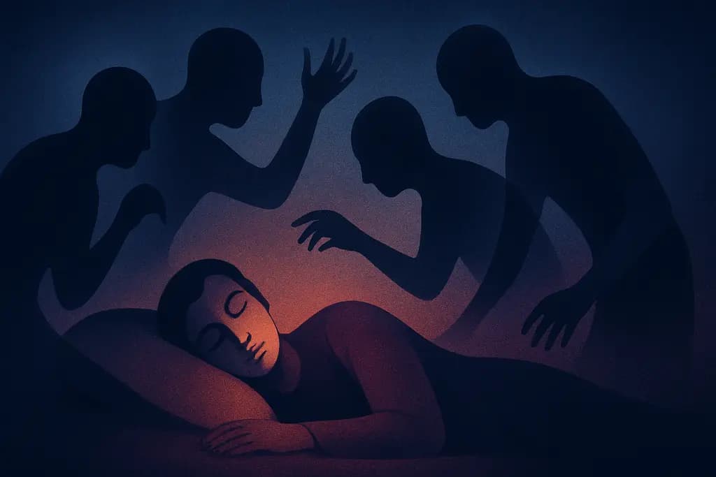 Dream illustration: many shadows acting on their own dream meaning