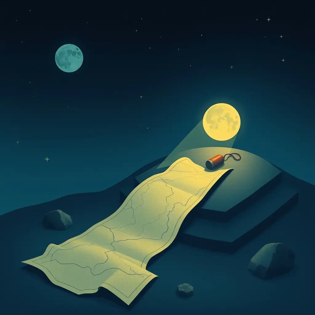 Dream illustration: Map leads to buried object