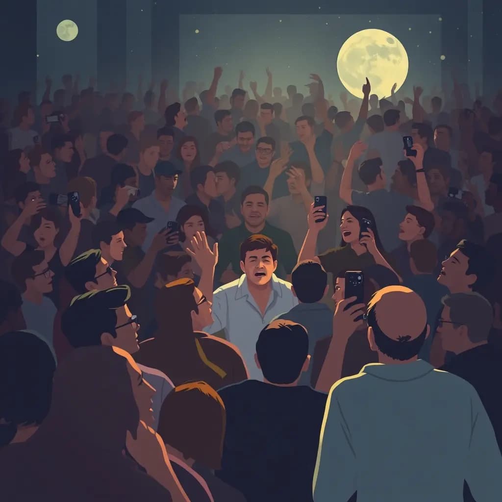 Dream illustration: Mass panic in a crowd