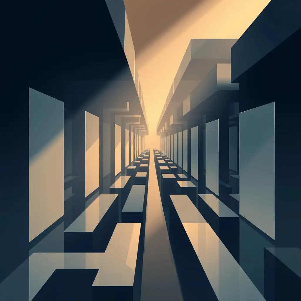 Dream illustration: Maze of mirrors