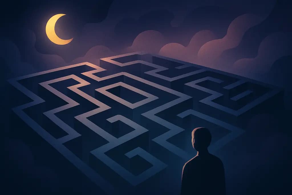Dream illustration: Maze That Reorders Itself
