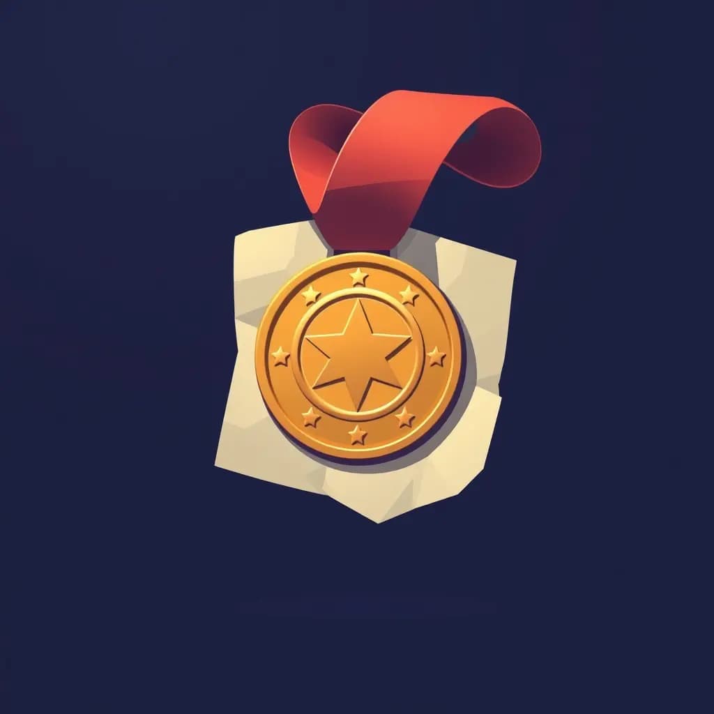 Dream illustration: Medal made of paper