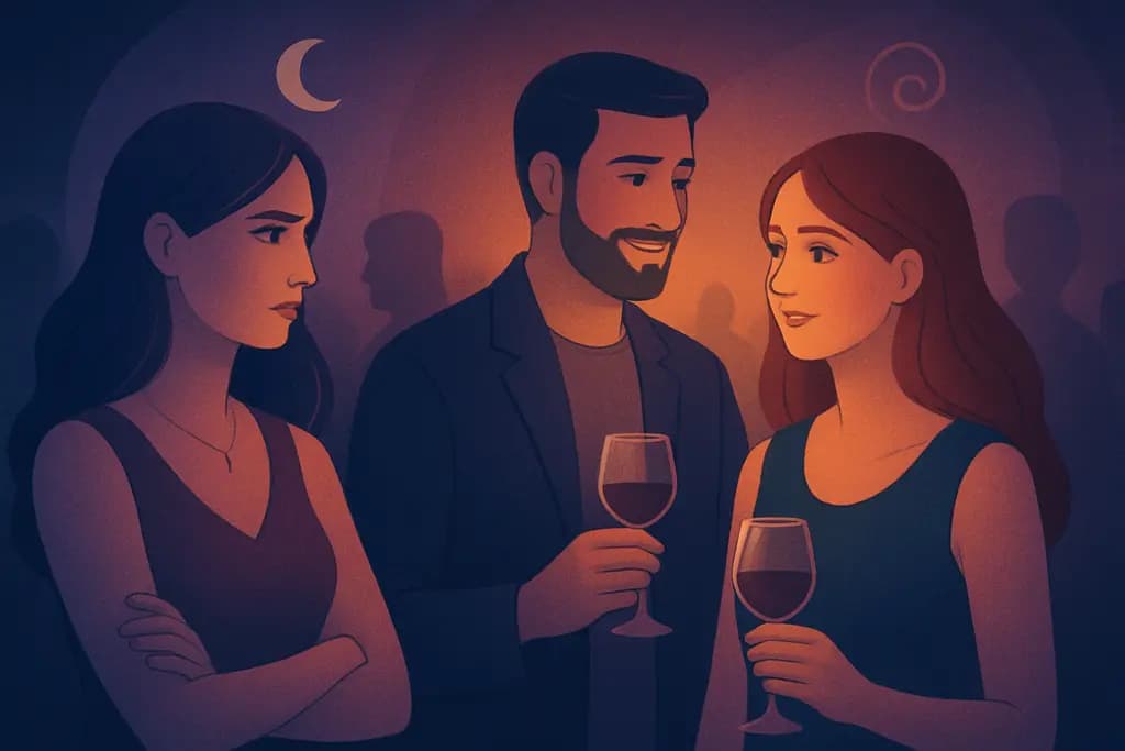 Dream illustration: Meeting your partner's ex at a party