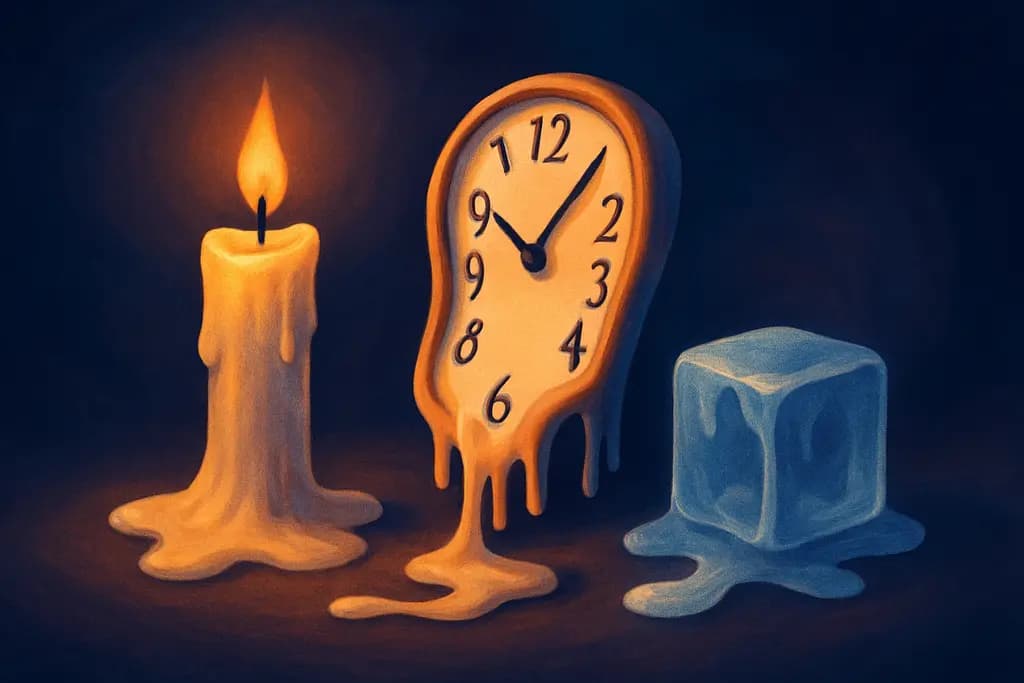 Dream illustration: Melting objects
