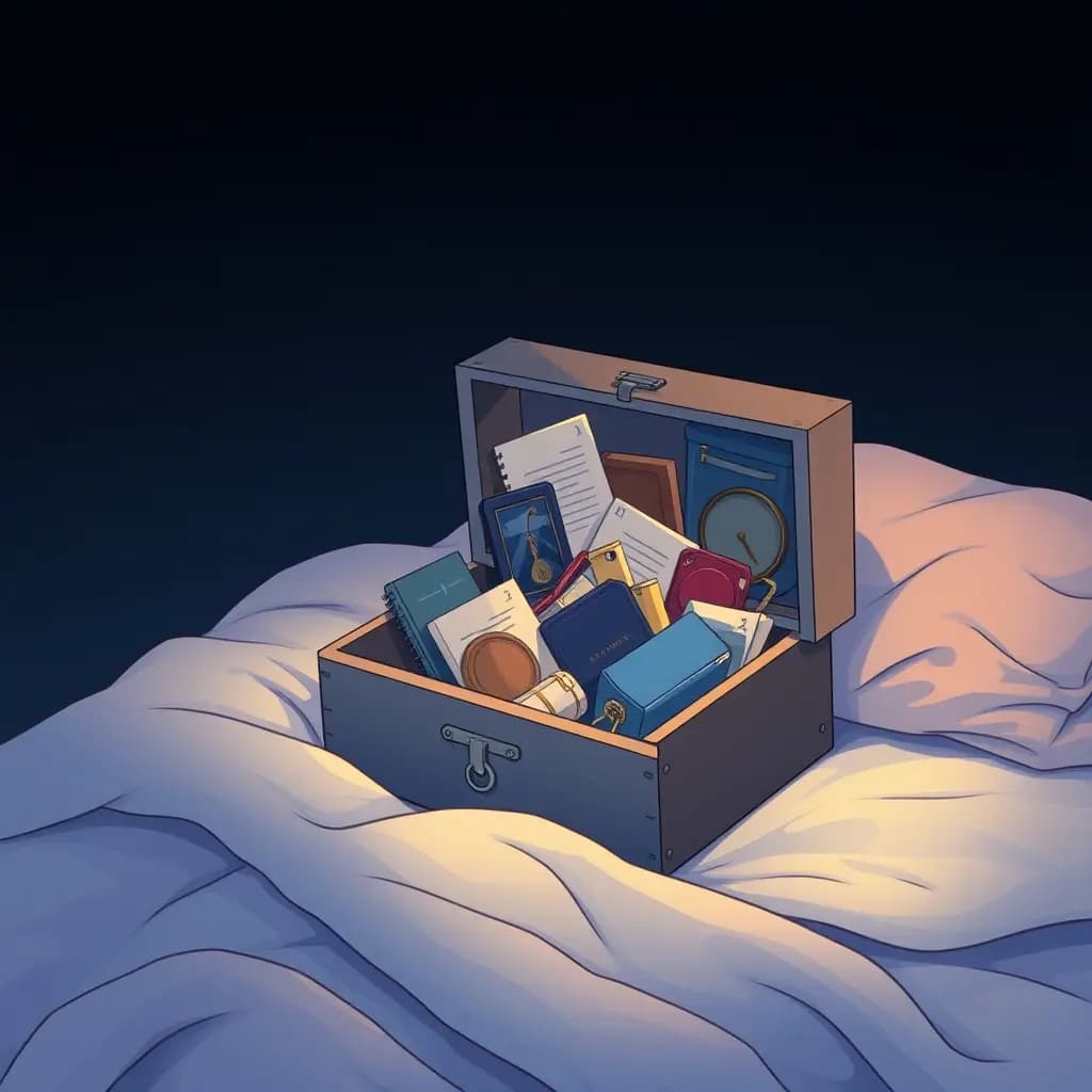 Dream illustration: Memory box where items reorder themselves