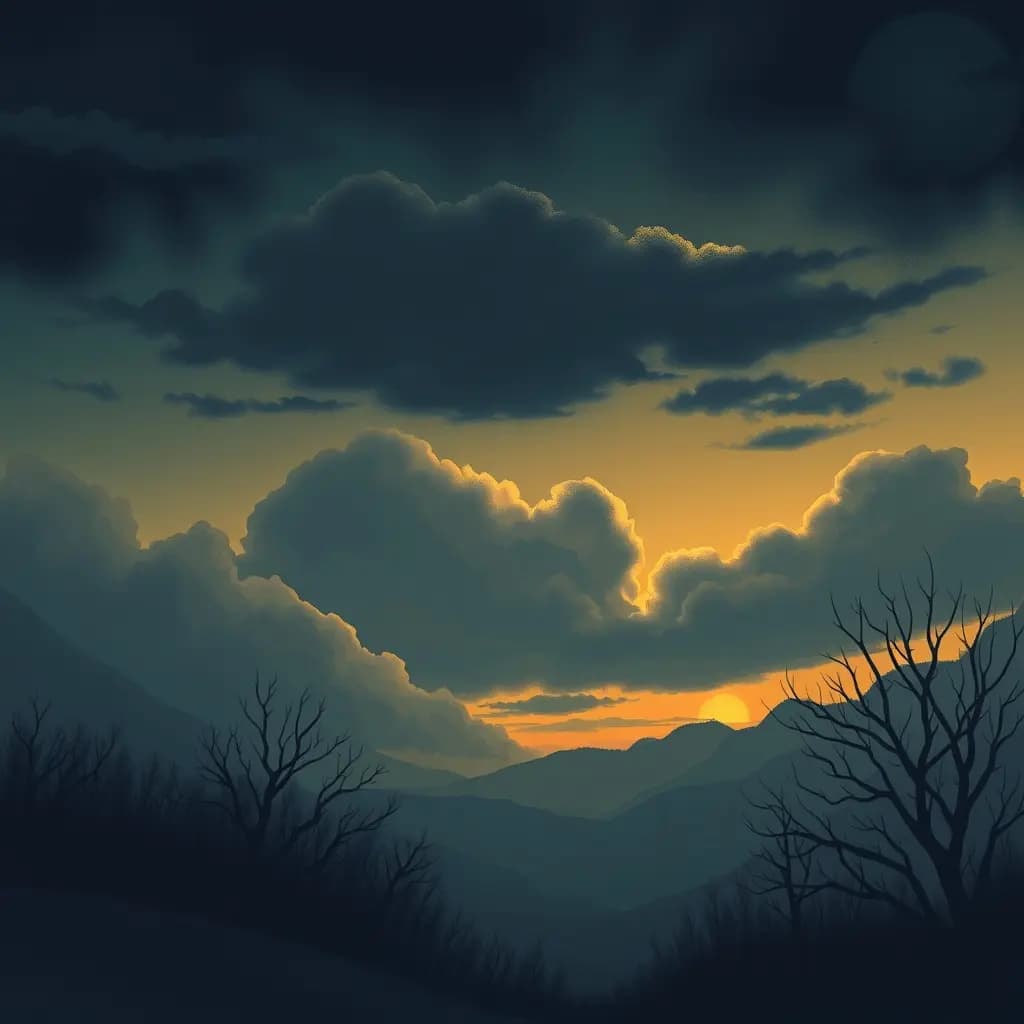Dream illustration: Midday sky suddenly darkens