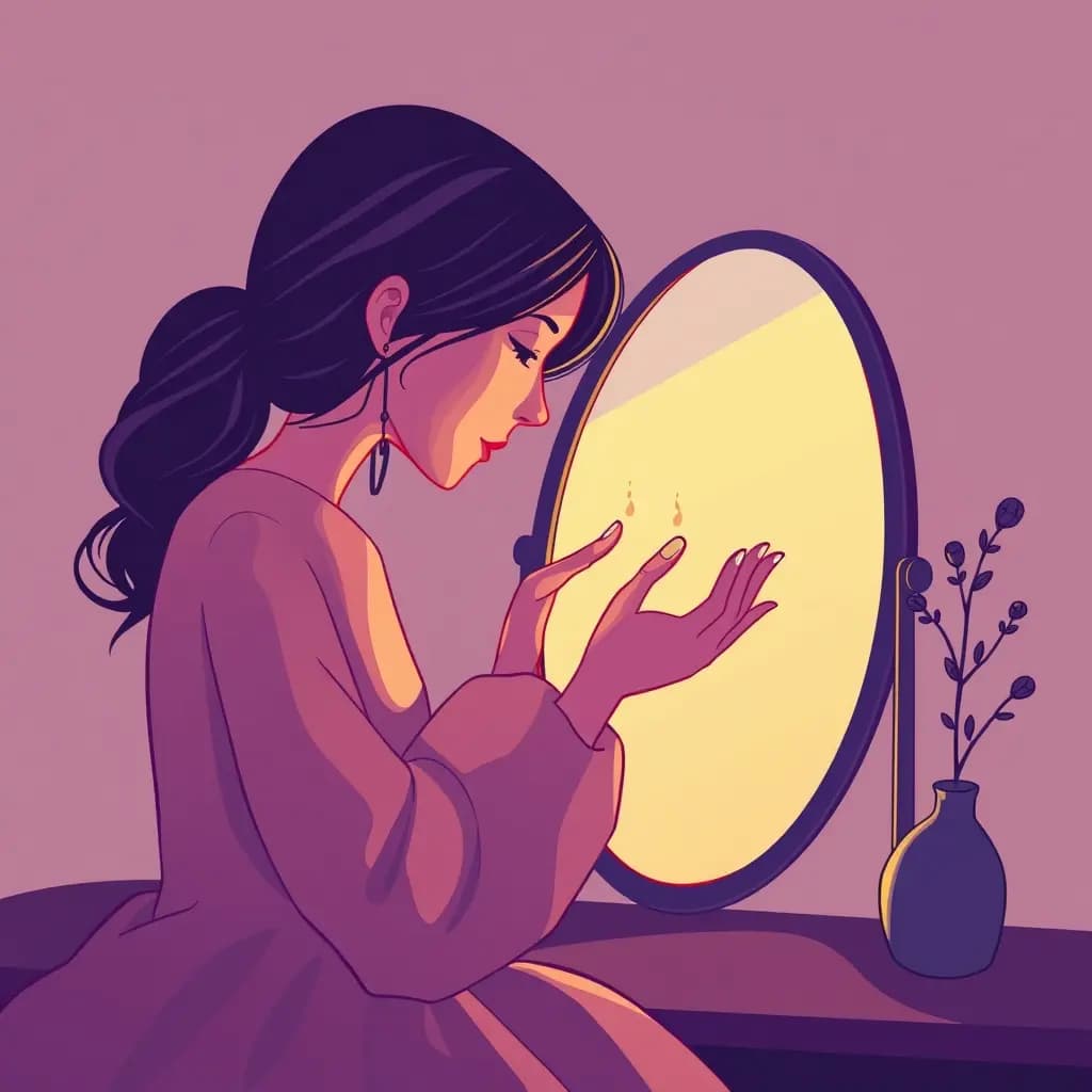 Dream illustration: Mirror Giving Compliments