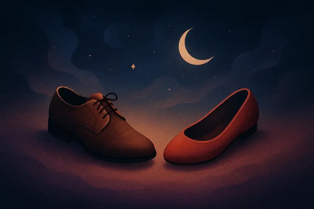 Dream illustration: Mismatched shoes