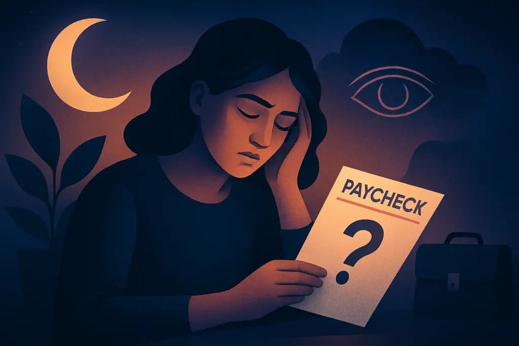 Dream illustration: Missing a paycheck