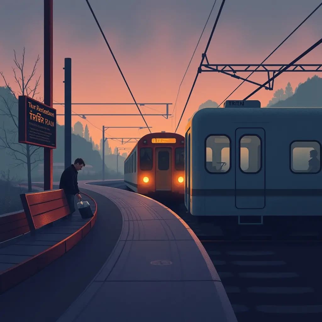 Dream illustration: Missing a train