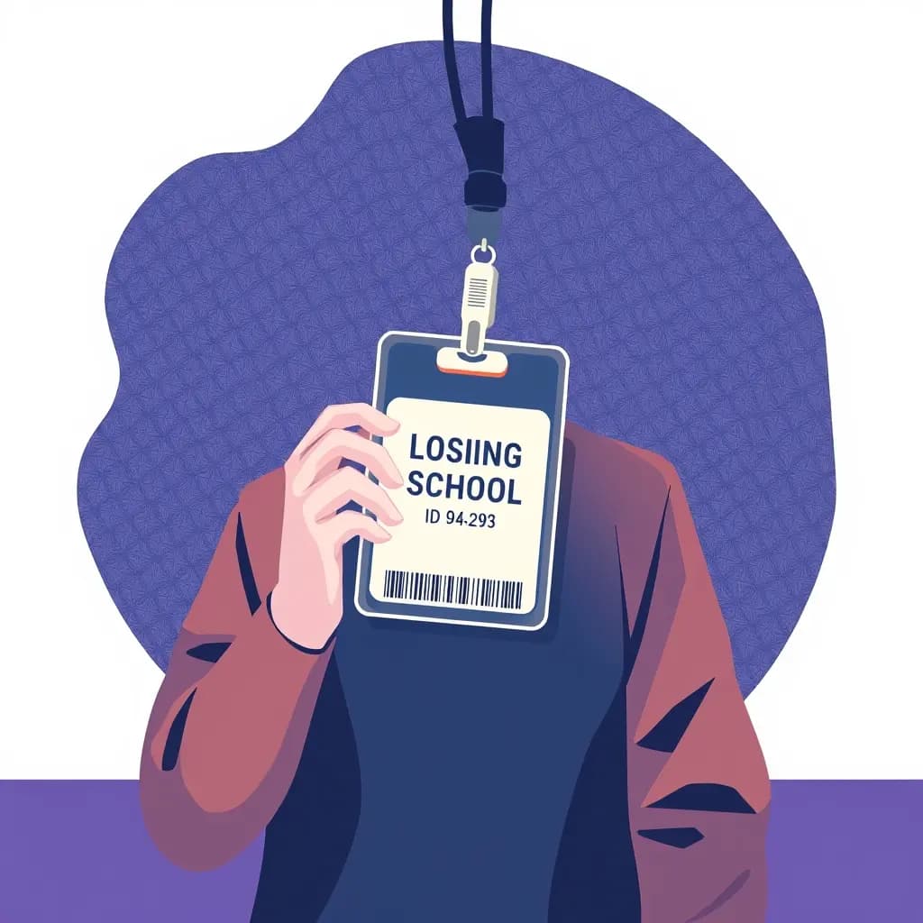 Dream illustration: Missing school ID badge