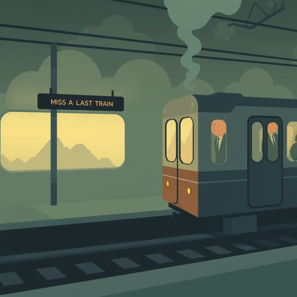 Dream illustration: Missing the last train