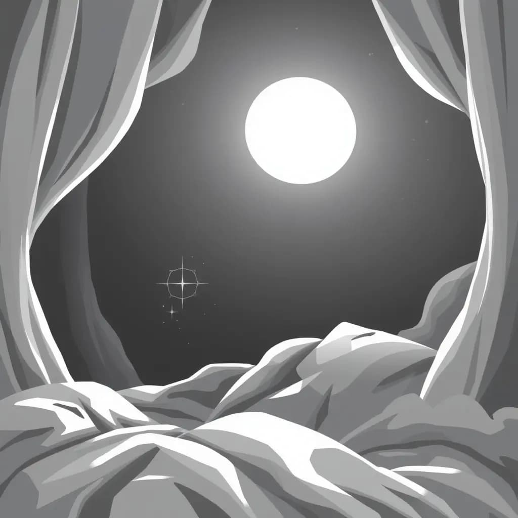 Dream illustration: Monochrome grayscale dream