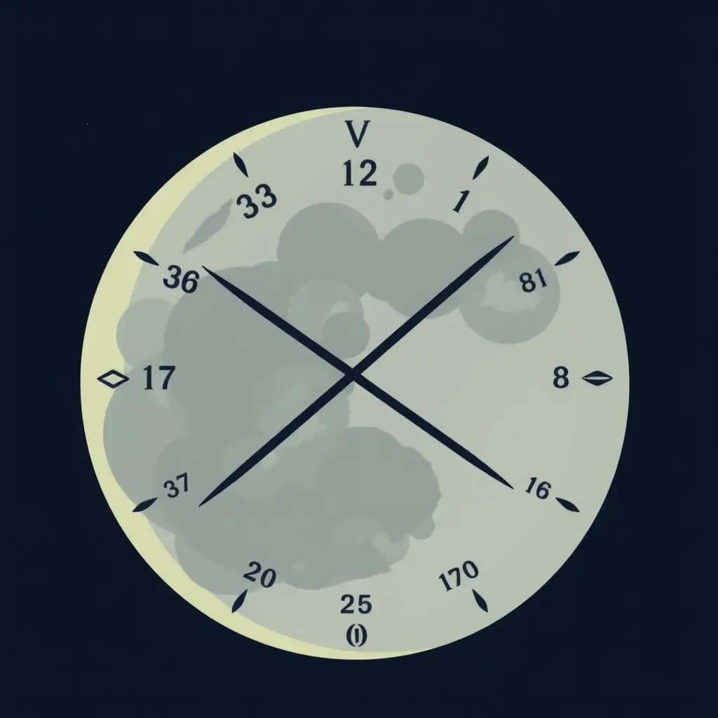 Dream illustration: Moon calendar with crossed dates