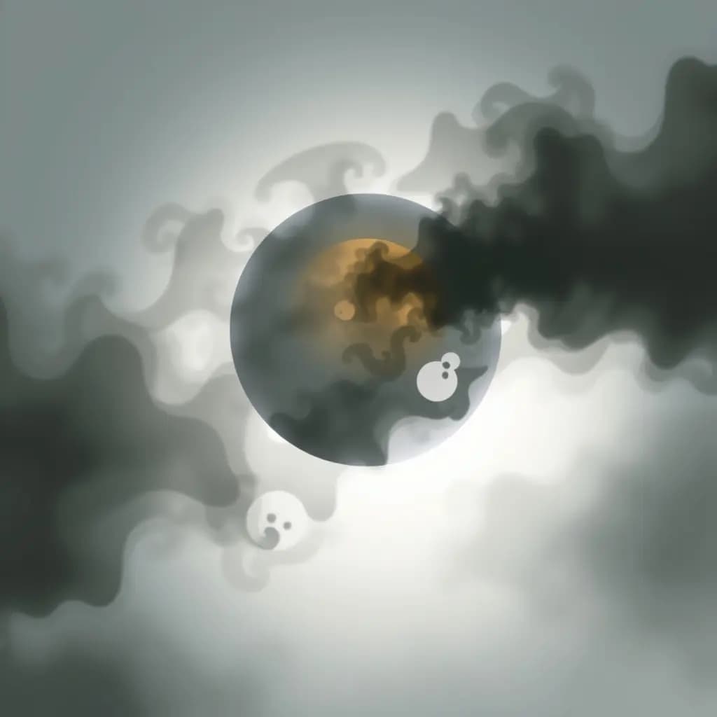 Dream illustration: Moon Eclipsed by Smoke